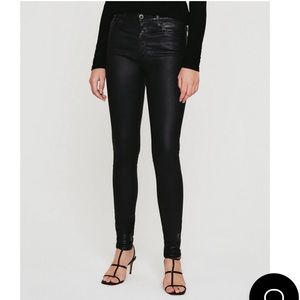 AG Farrah Skinny high rise waxed jeans